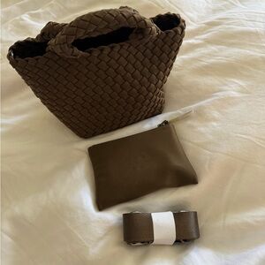 Naghedi St Barths Petit Tote in Mink Brown